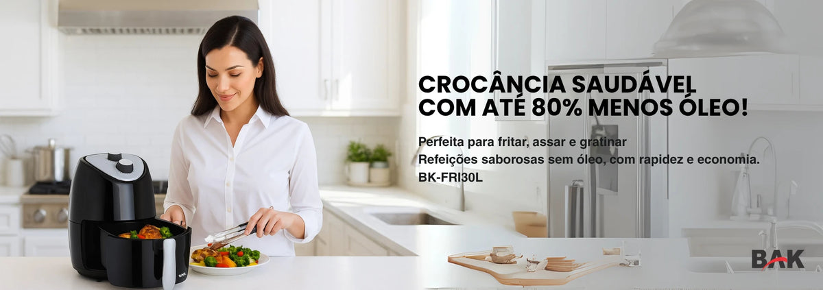 Fritadeira Air Fryer BAK Base Fry 3L - Preto