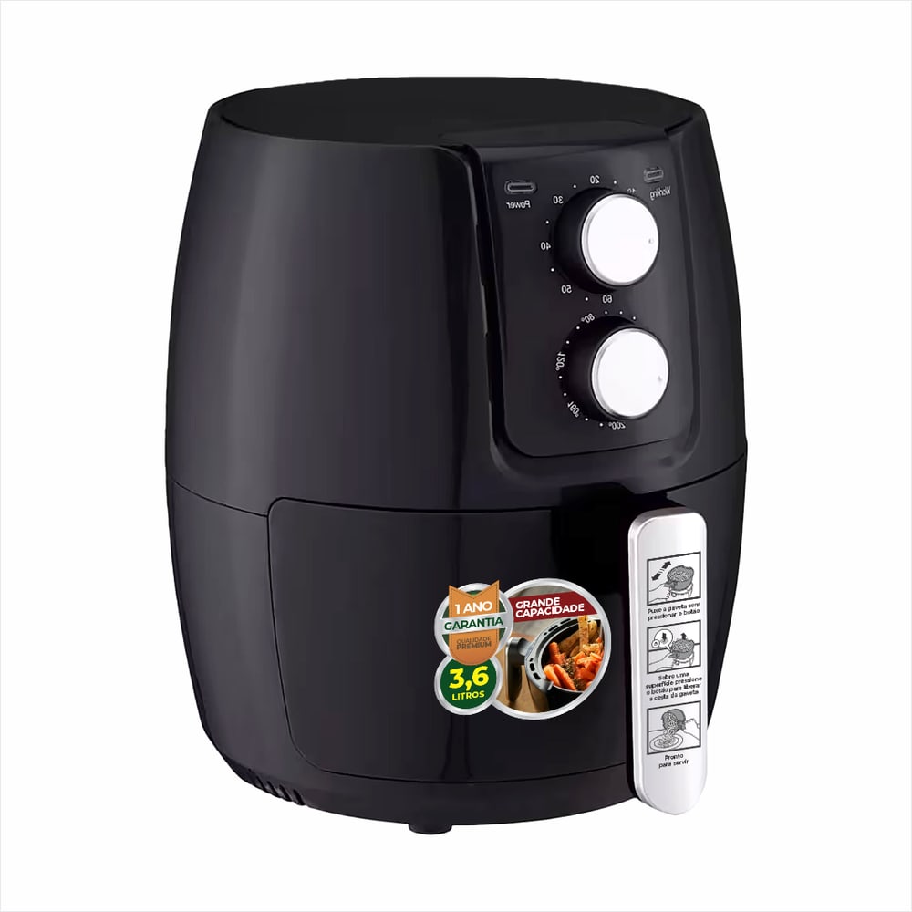 Air Fryer Fritadeira Elétrica BAK 3,6L 1400W
