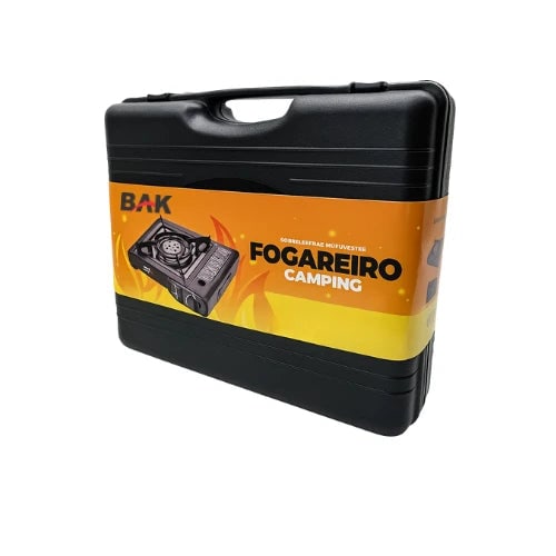 Fogareiro a Gás Camping BAK FOG2100GS 1 Boca com Maleta