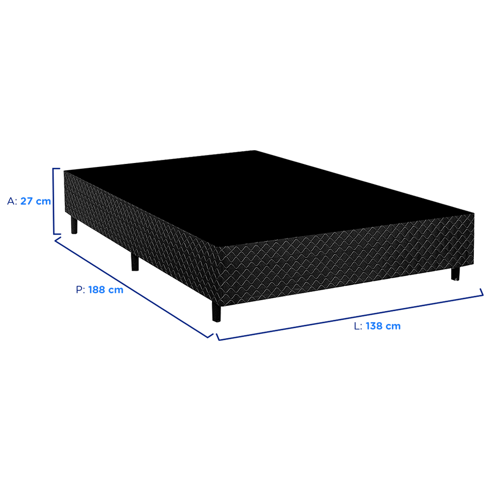 Base Cama Box Gazin Poliester Bord 27x138x188cm