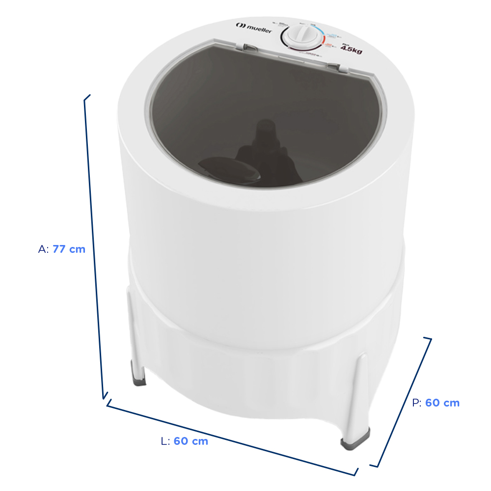 Tanquinho Mueller Plus 4,5kg Semiautomático Lavagem Rápida
