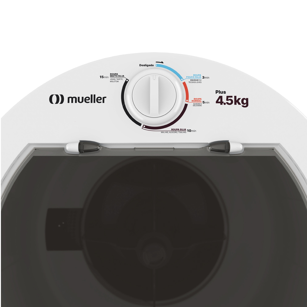 Tanquinho Mueller Plus 4,5kg Semiautomático Lavagem Rápida