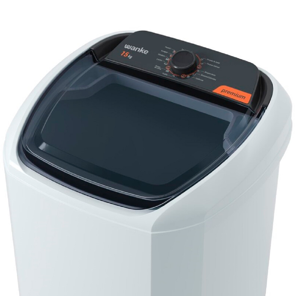 Tanquinho Wanke Premium 15kg Semiautomático 10 programas LWBE150T3