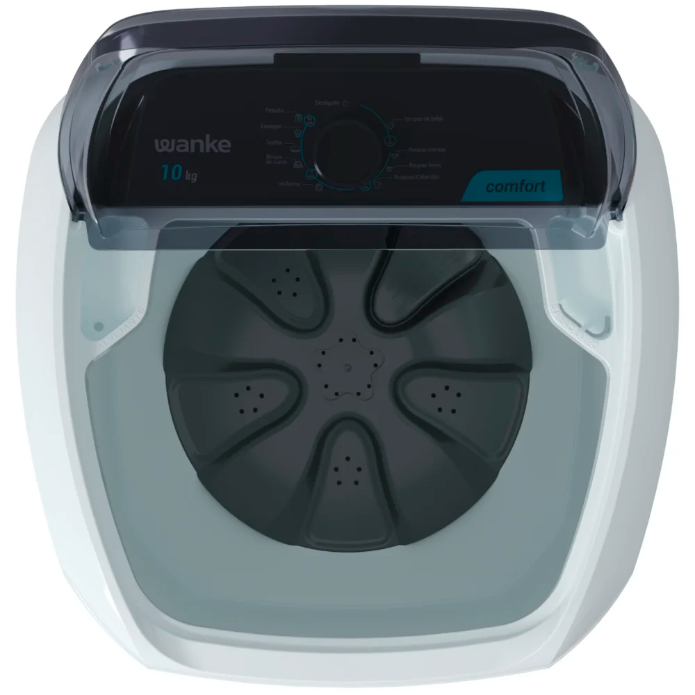 Tanquinho Wanke Comfort 10kg Semiautomático 8 Programas LWBE100T3