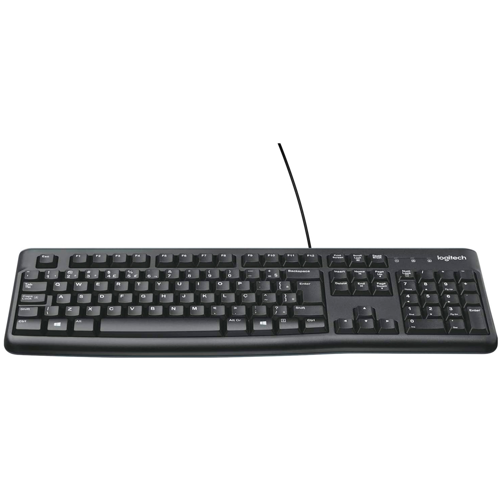Teclado com Fio Logitech K120 USB ABNT2