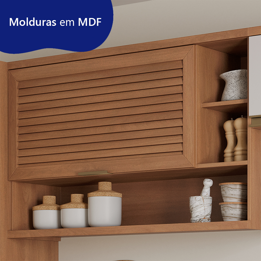 Armário Aéreo 1 Porta Basculante 120cm Macadâmia Telasul