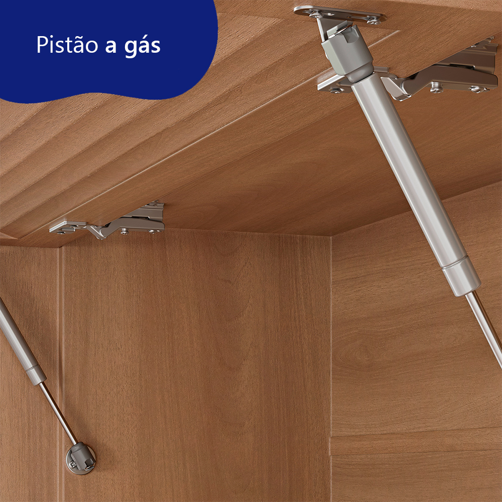 Armário Aéreo 1 Porta Basculante 120cm Macadâmia Telasul