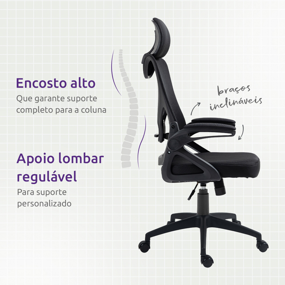 Cadeira Giratória Viper Pro Creative Rodízios