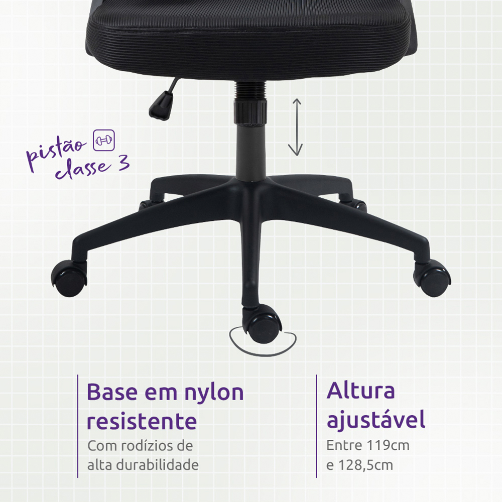 Cadeira Giratória Viper Pro Creative Rodízios