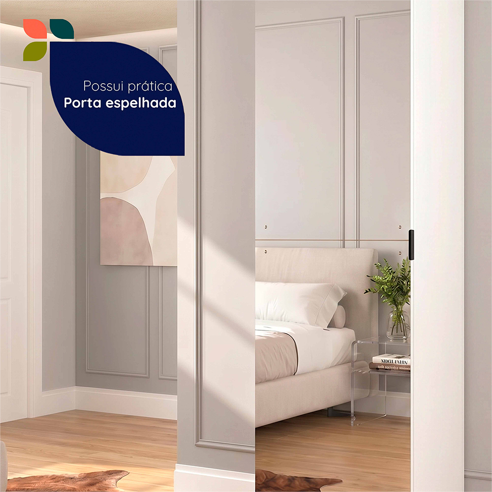Sapateira 1 Porta com Espelho Versa Home Telasul