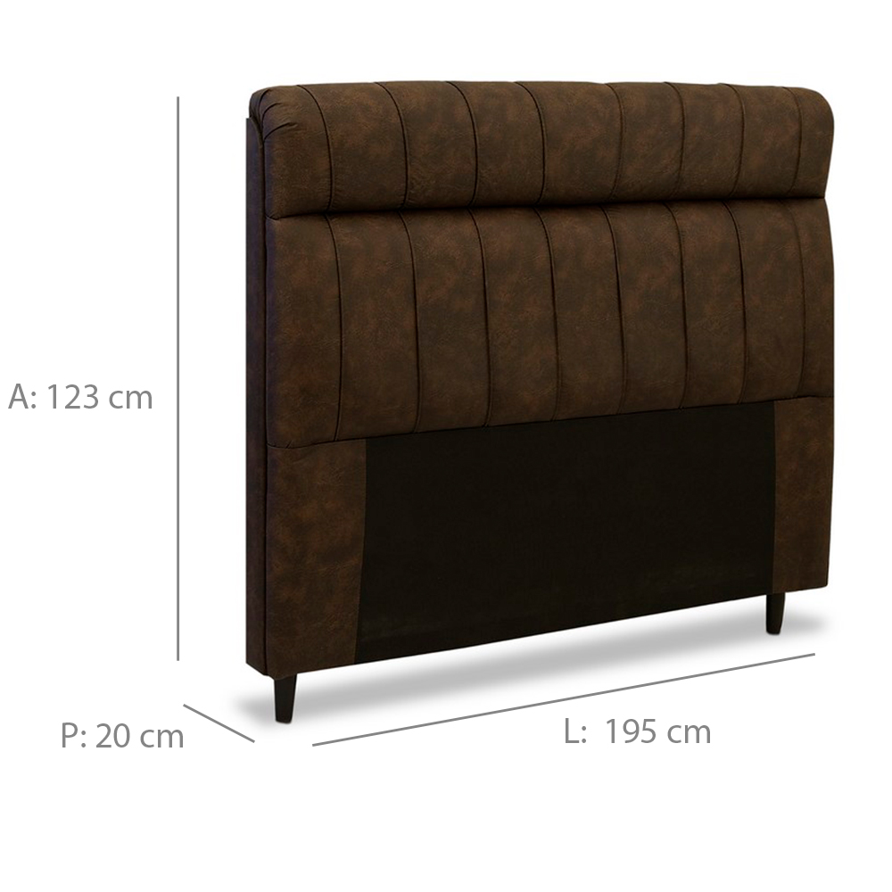 Cabeceira Casal 195cm Estofada Moscou Dobuê