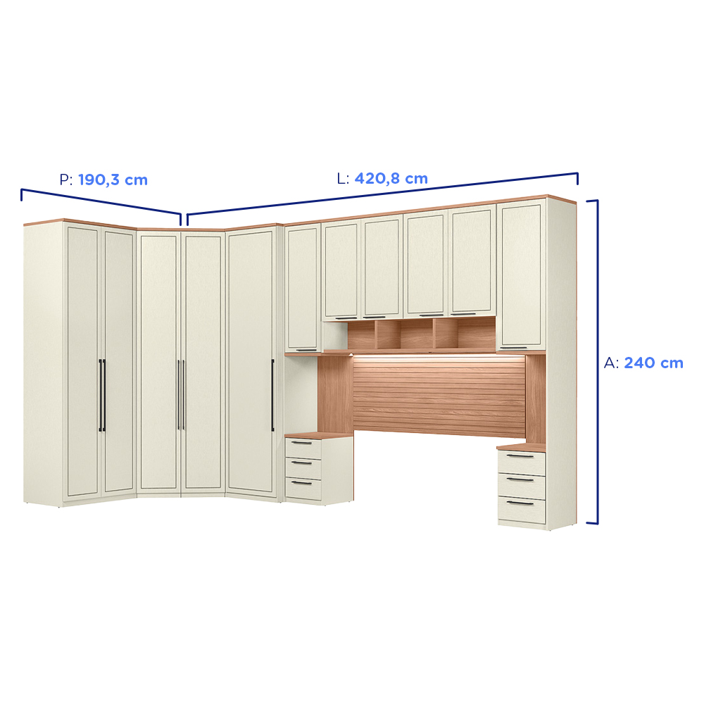 Quarto Modular Santos Andirá Doce Vida 7 Peças