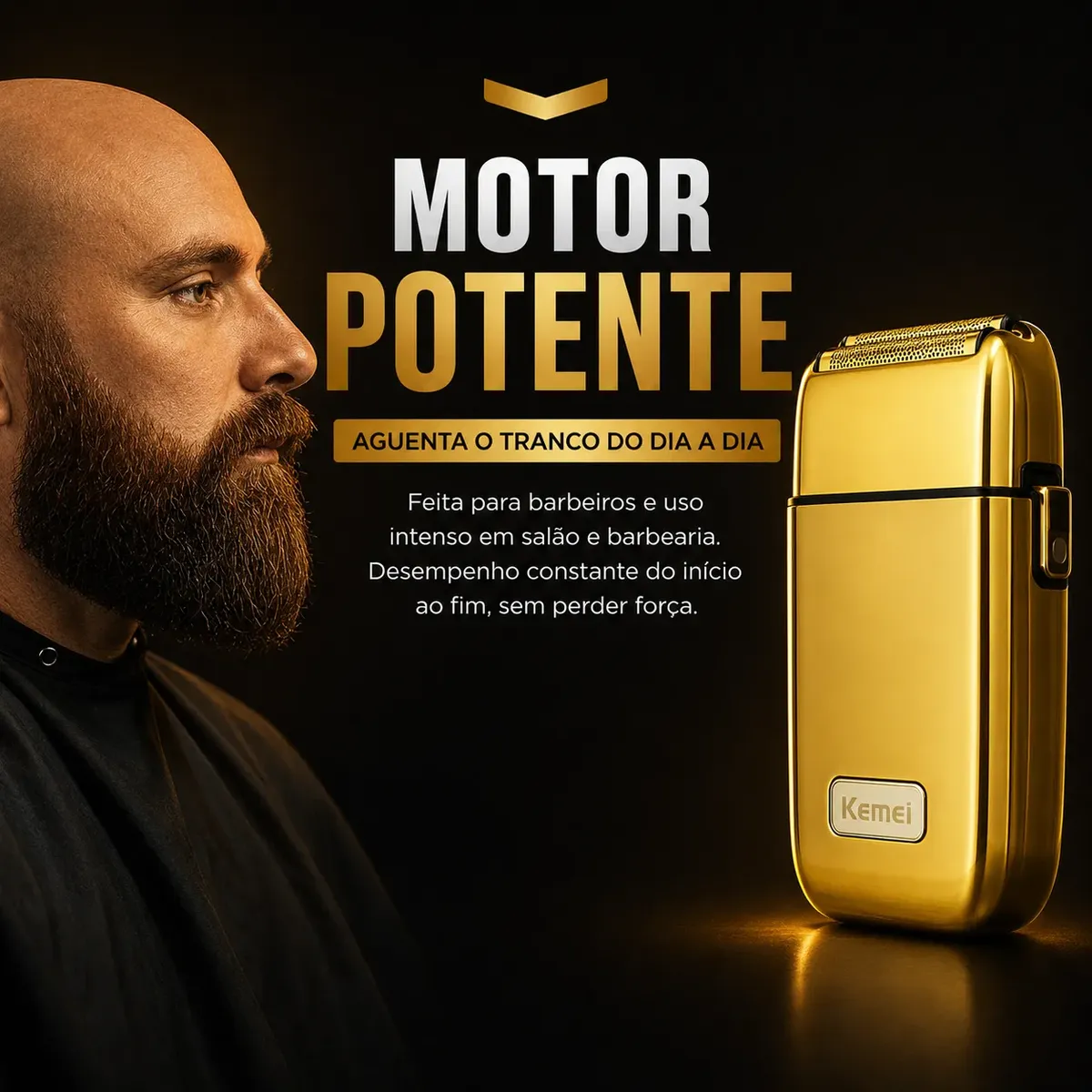 Shaver Kemei Profissional Lançamento Full Metal Km-tx1