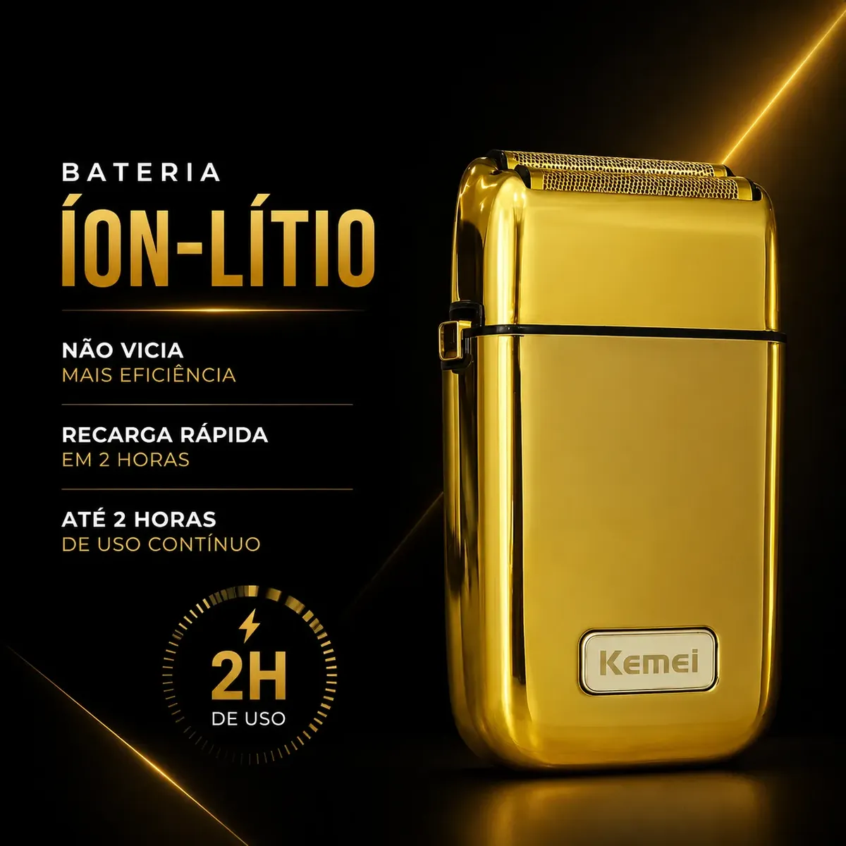 Shaver Kemei Profissional Lançamento Full Metal Km-tx1