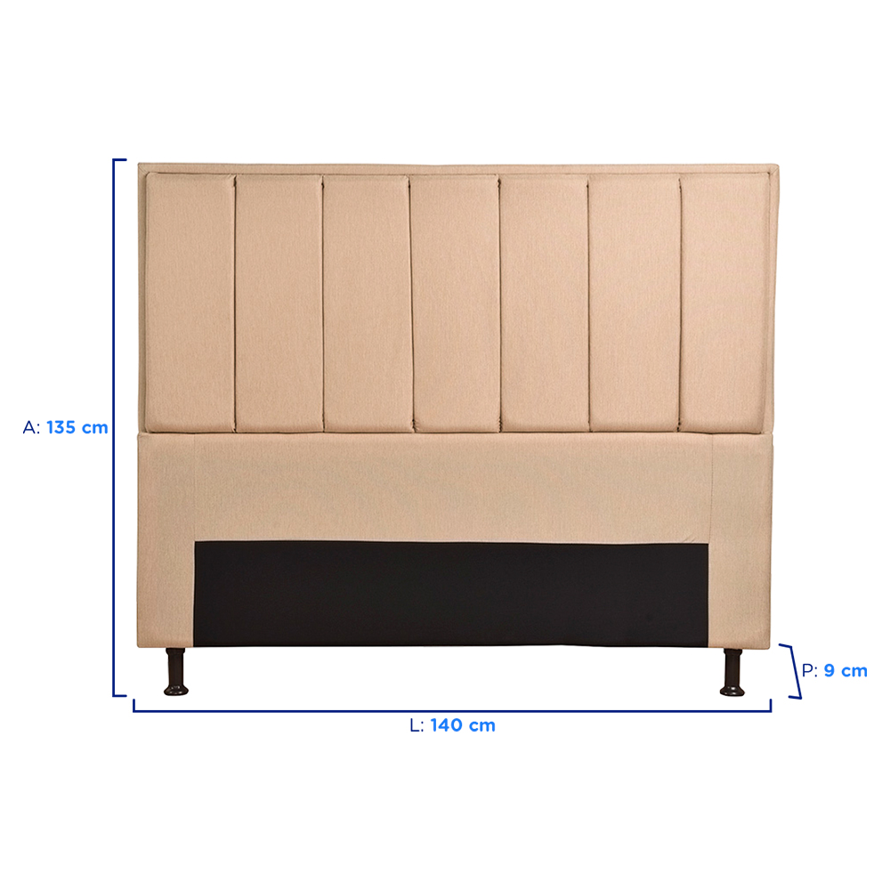 Cabeceira Casal 140cm Estofada Havana JS Móveis