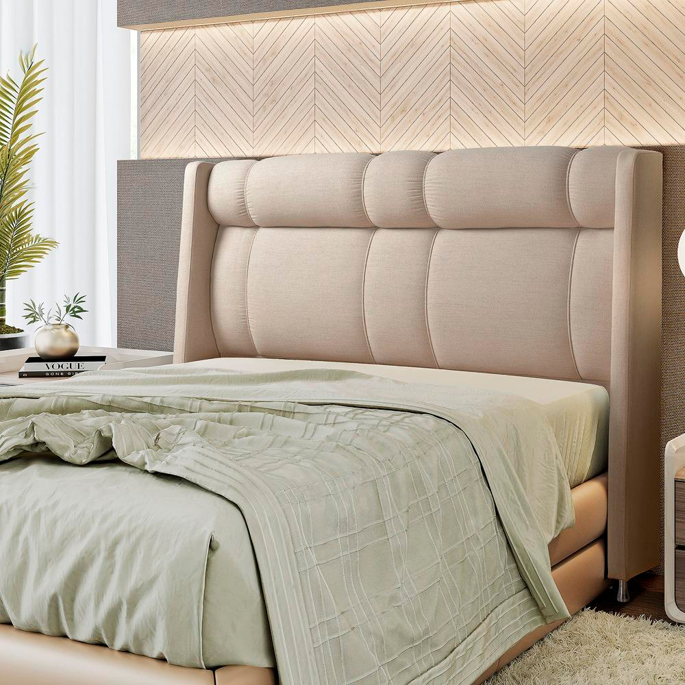Cabeceira King 195cm Estofada Aurora JS Móveis