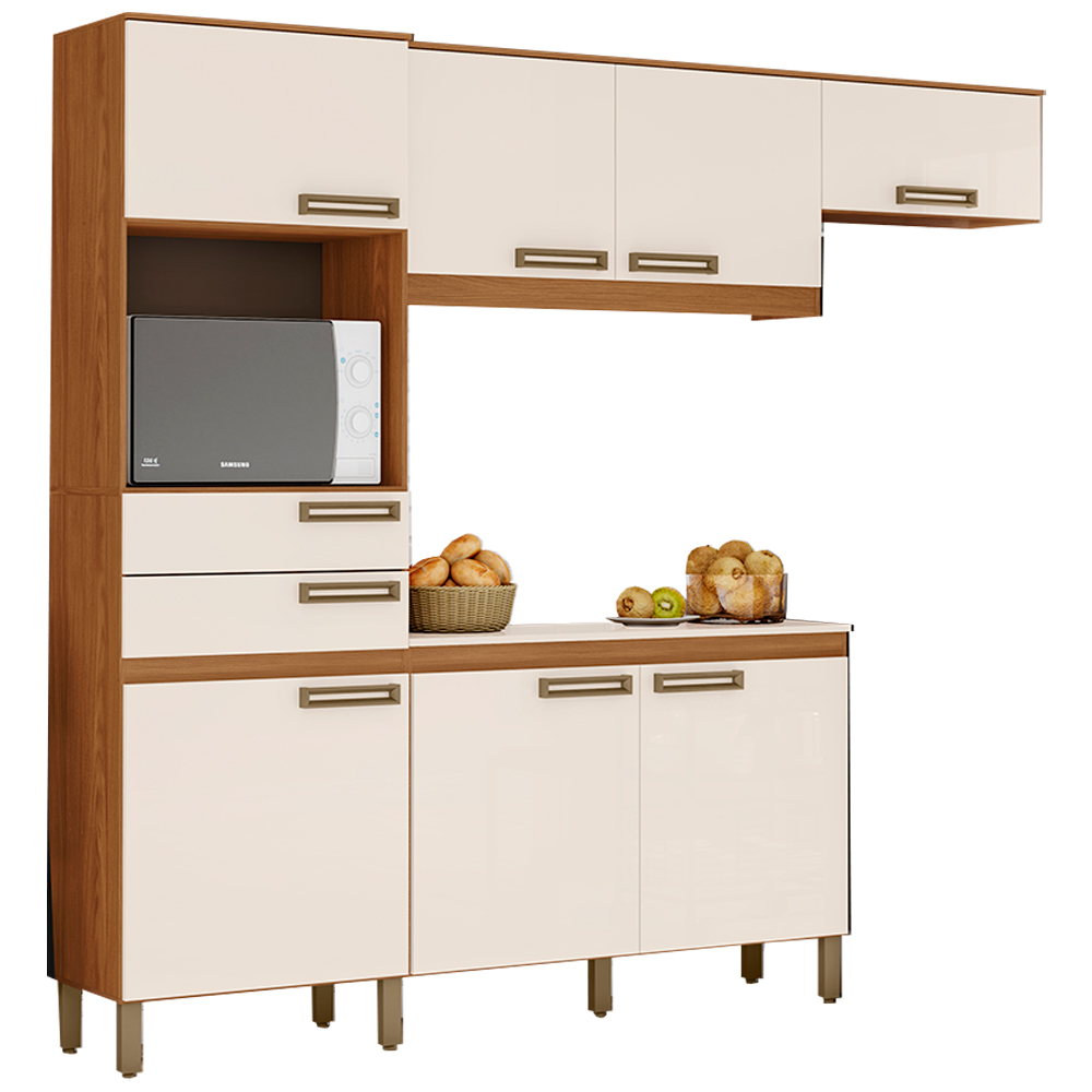 Cozinha Compacta 7 Portas 2 Gavetas B107 Briz