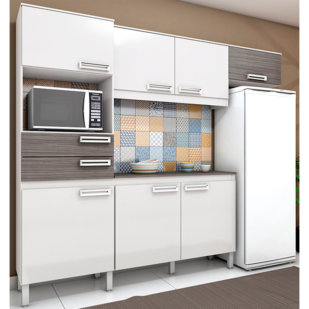 Cozinha Compacta 7 Portas 2 Gavetas B107 Briz