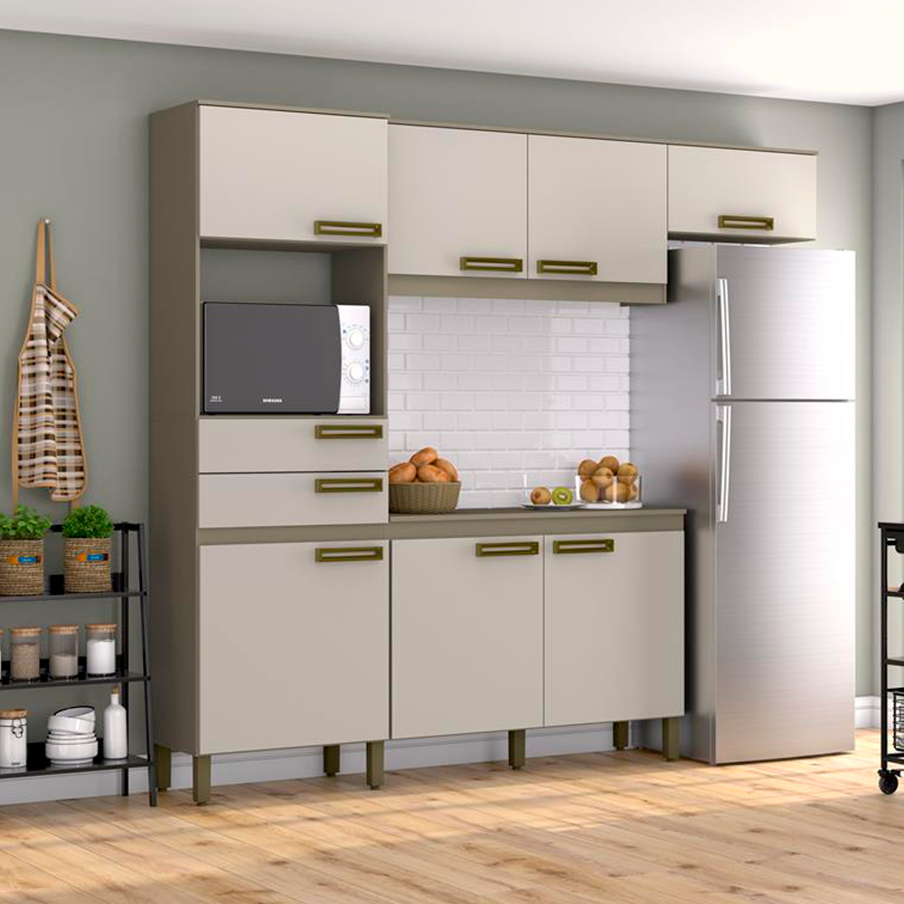 Cozinha Compacta 7 Portas 2 Gavetas B107 Briz