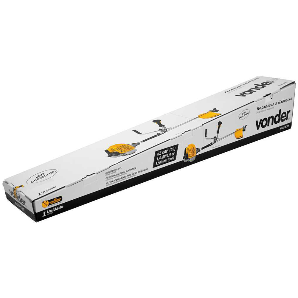 Roçadeira Lateral a Gasolina Vonder 52cc RGO520 Nylon