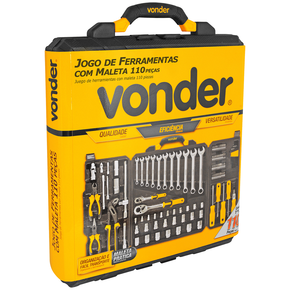 Jogo de Ferramentas Com 110 Peças Vonder