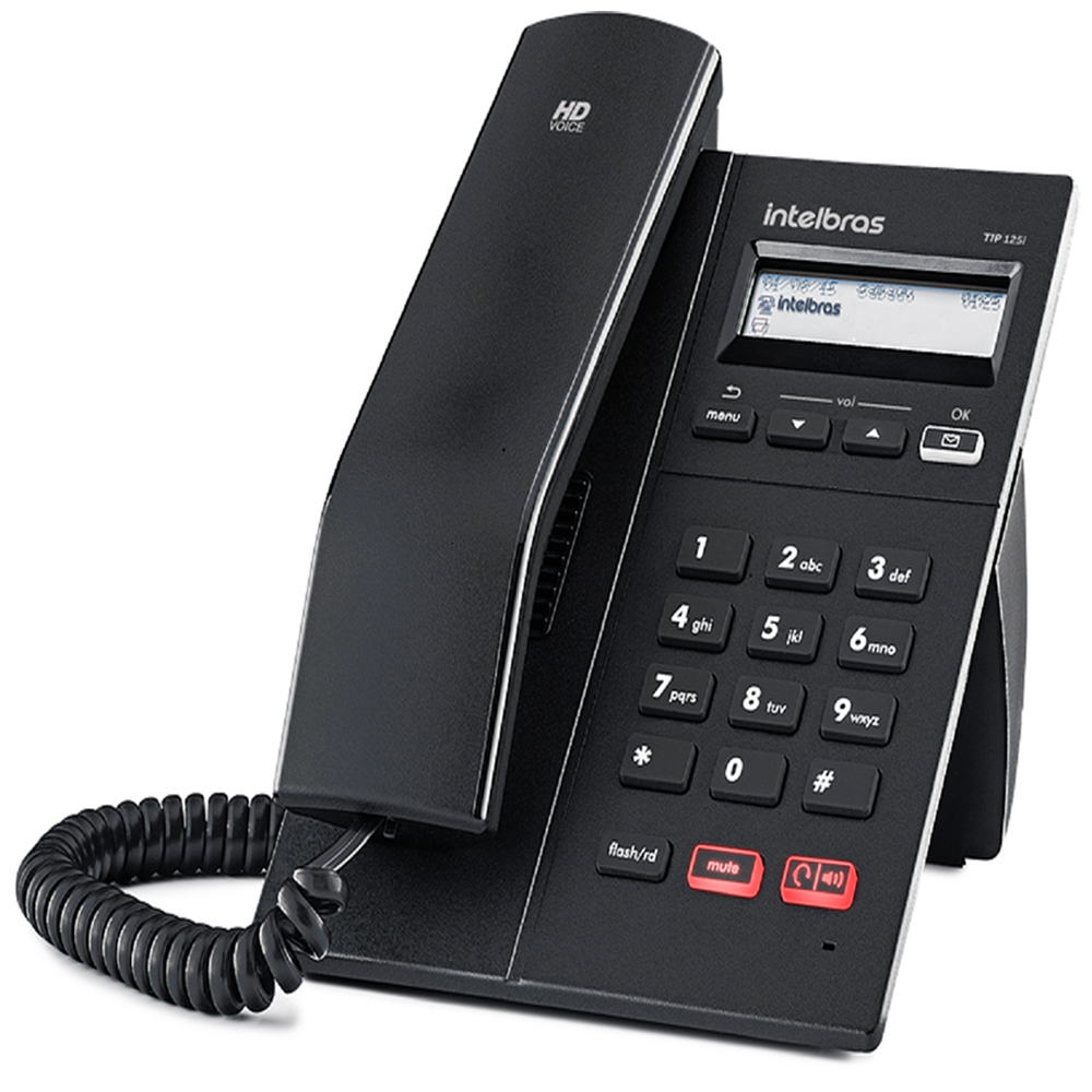Telefone Intelbras IP TIP125i com Fio