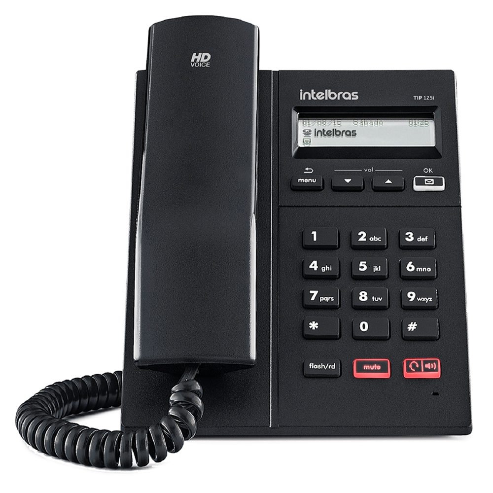 Telefone Intelbras IP TIP125i com Fio