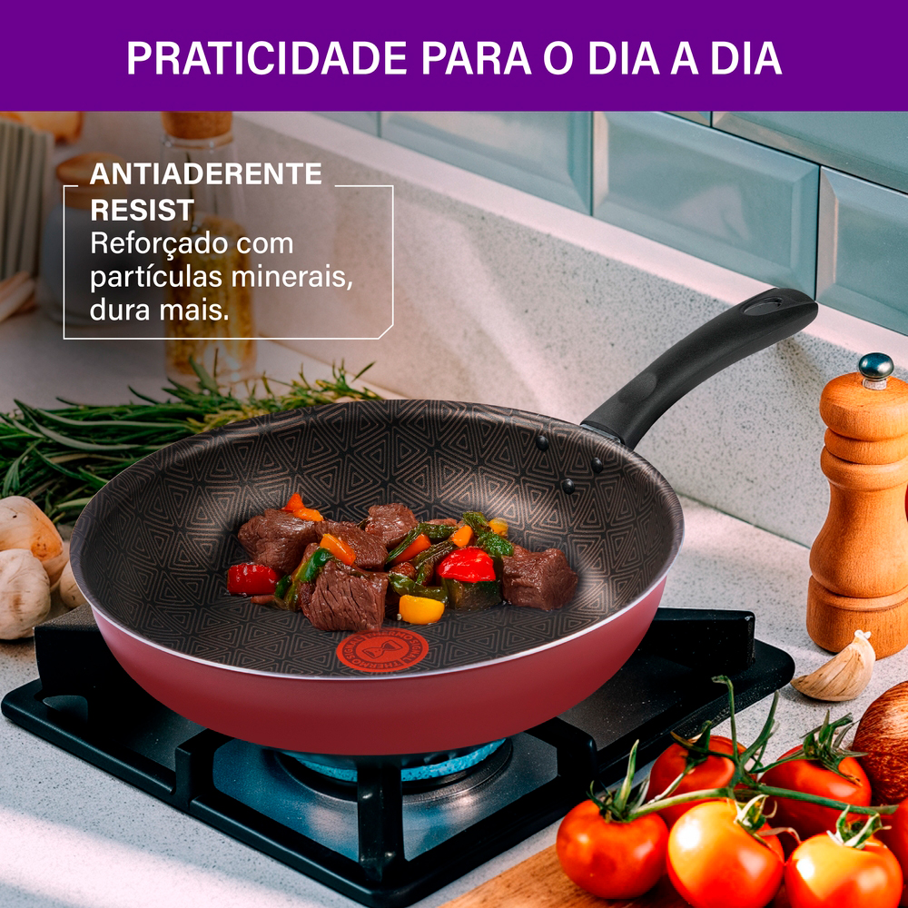 Frigideira Wok Rochedo Facilita 2,7L Antiaderente