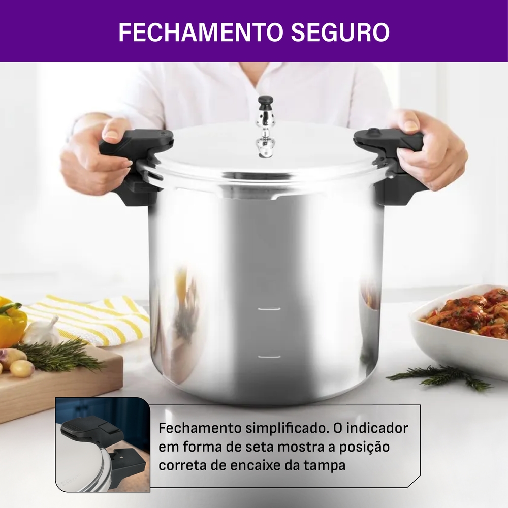 Panela de Pressão Rochedo Alumínio 20L Pro