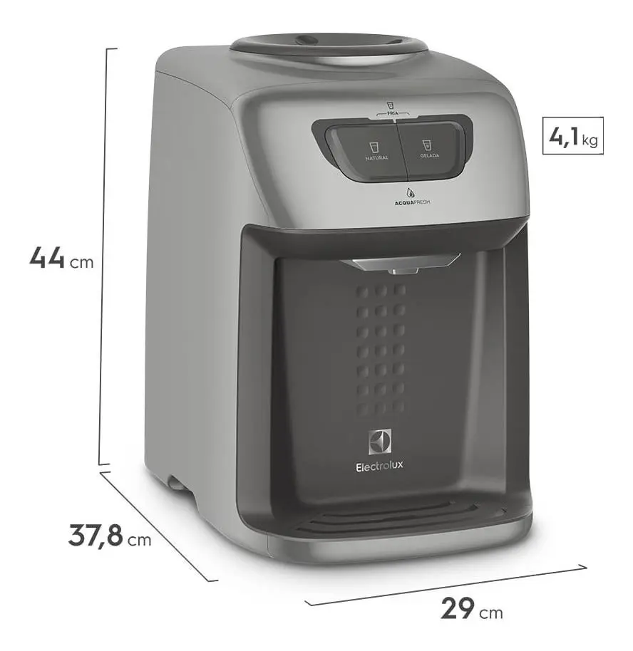 Bebedouro de Água Electrolux Prata com Refrigeração Eletrônica