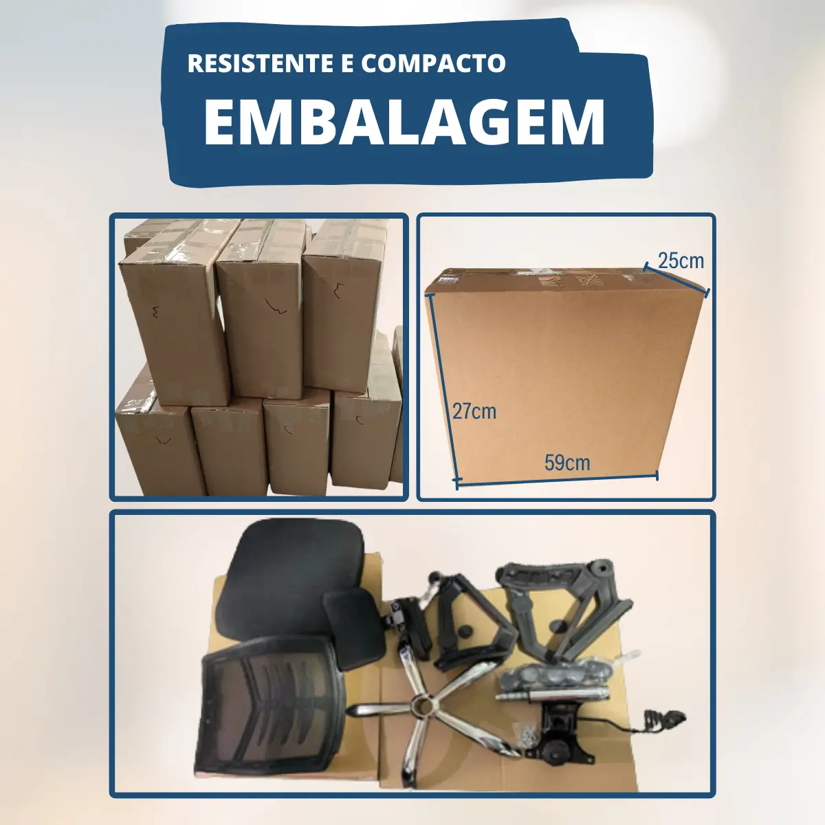 Cadeira De Escritório Até 150kg Executiva Presidente Office