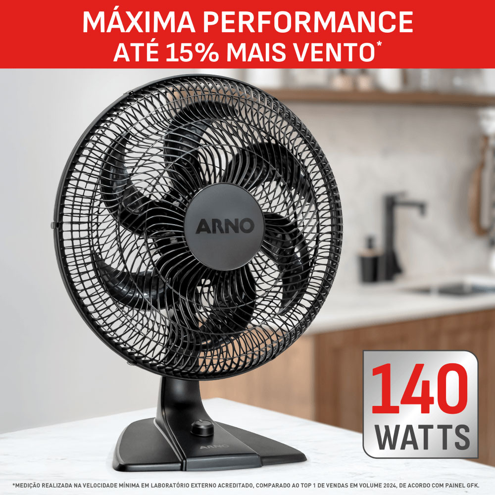 Ventilador de Mesa Arno Essential 40cm 140W VE2E