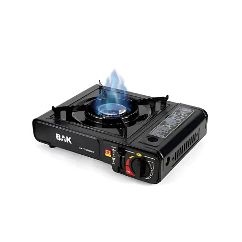 Fogareiro a Gás Camping BAK FOG2100GS 1 Boca com Maleta - Preto