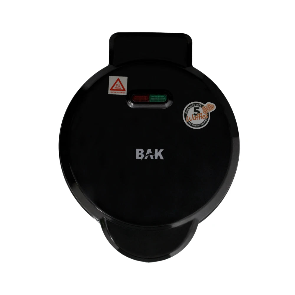 Máquina de Waffle BAK 800W para 5 Waffles