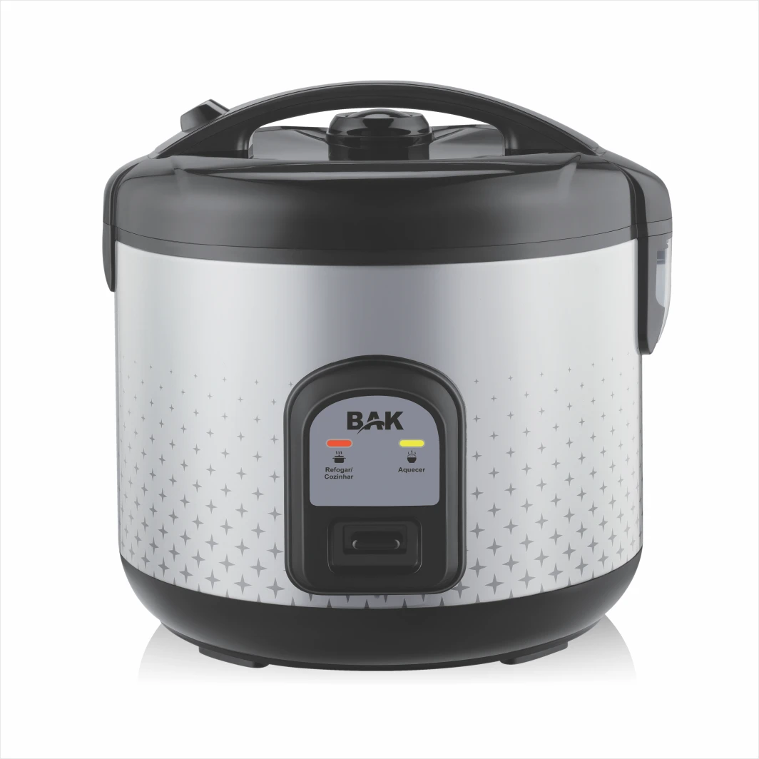 Panela de Arroz Elétrica BAK 1,2L 6 Xícaras 400W - Prata